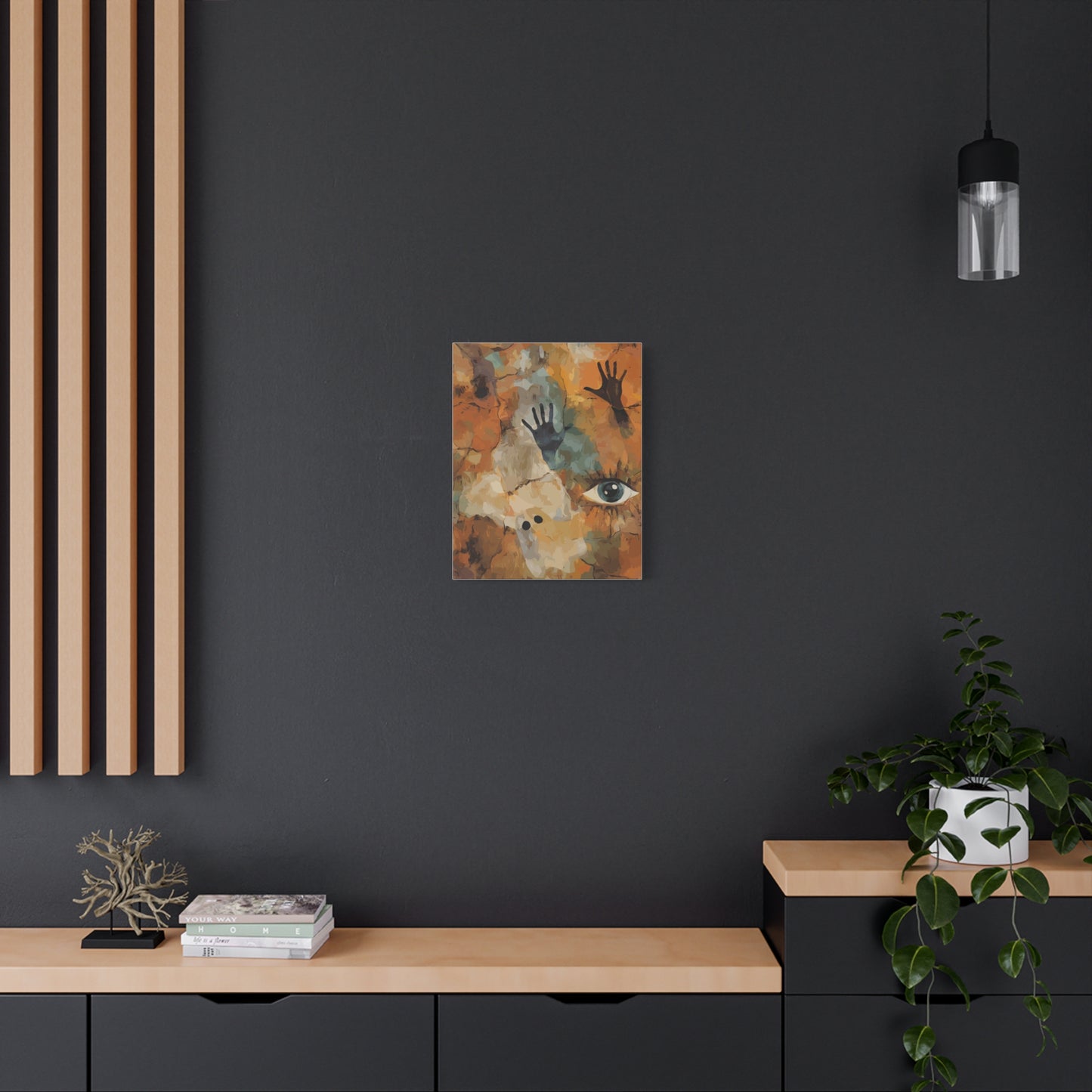 Abstract Eye & Hands Canvas Art - Emotional Wall Decor