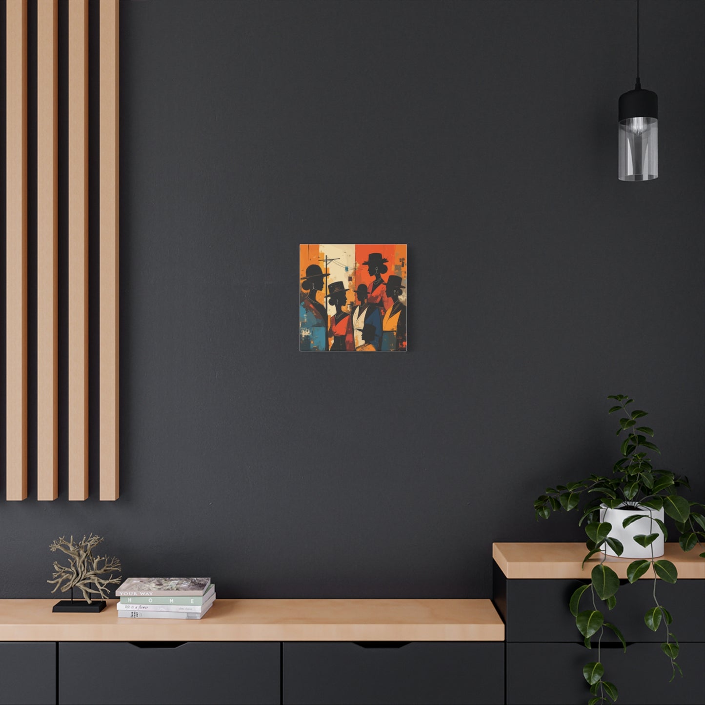 Canvas Artwork, Elegant Women in Hats After Church, Home Decor, Wall Art, Religious, Black Women, Matte Stretched Canvas Print
