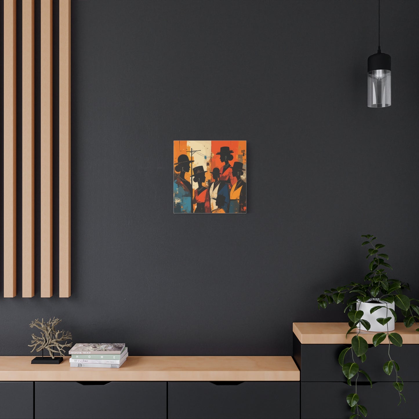 Canvas Artwork, Elegant Women in Hats After Church, Home Decor, Wall Art, Religious, Black Women, Matte Stretched Canvas Print
