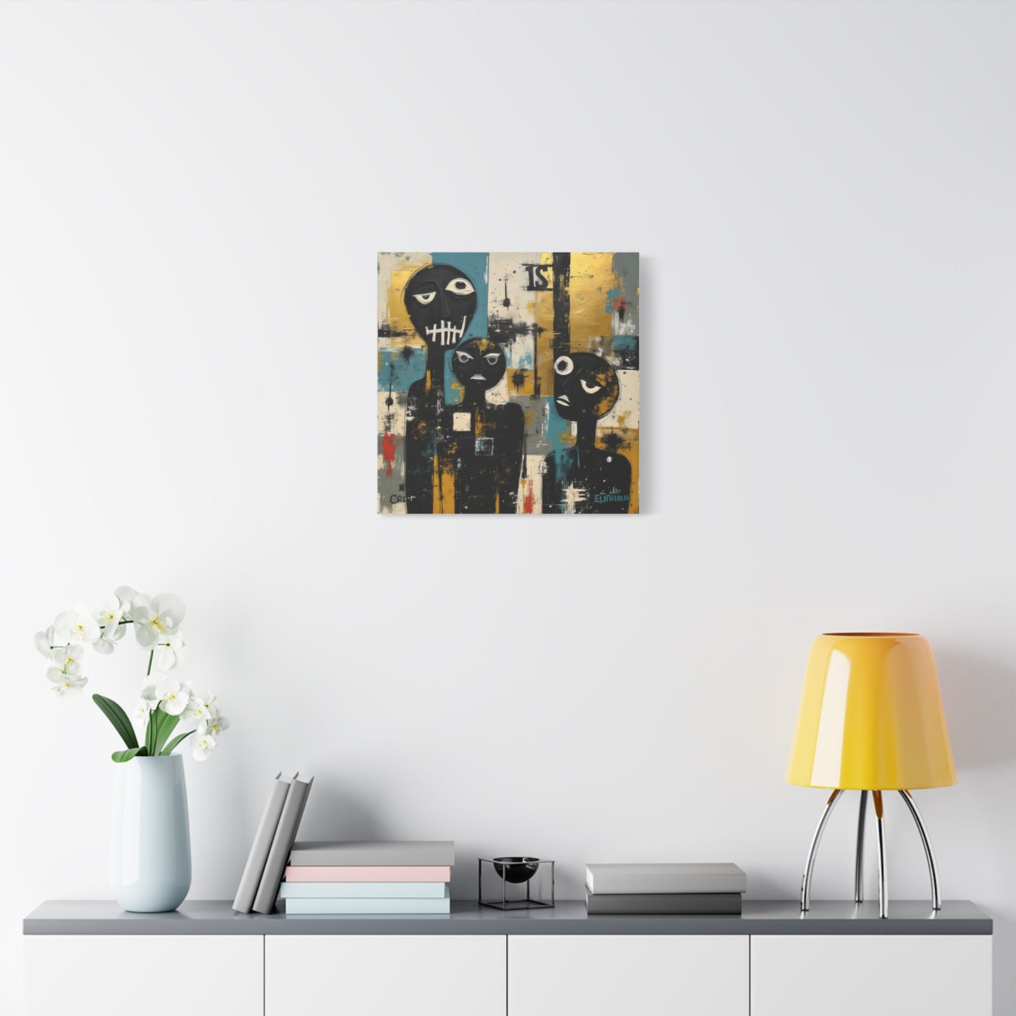 Abstract Art Canvas Print, Unique Wall Decor, Modern Home Art, Black and Gold Artwork, Gift for Art Lovers, Contemporary Artwork