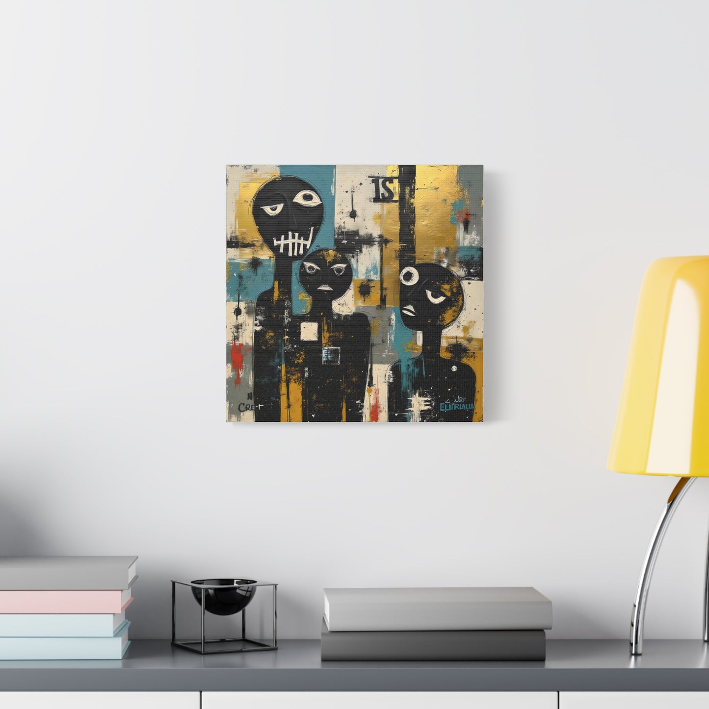 Abstract Art Canvas Print, Unique Wall Decor, Modern Home Art, Black and Gold Artwork, Gift for Art Lovers, Contemporary Artwork
