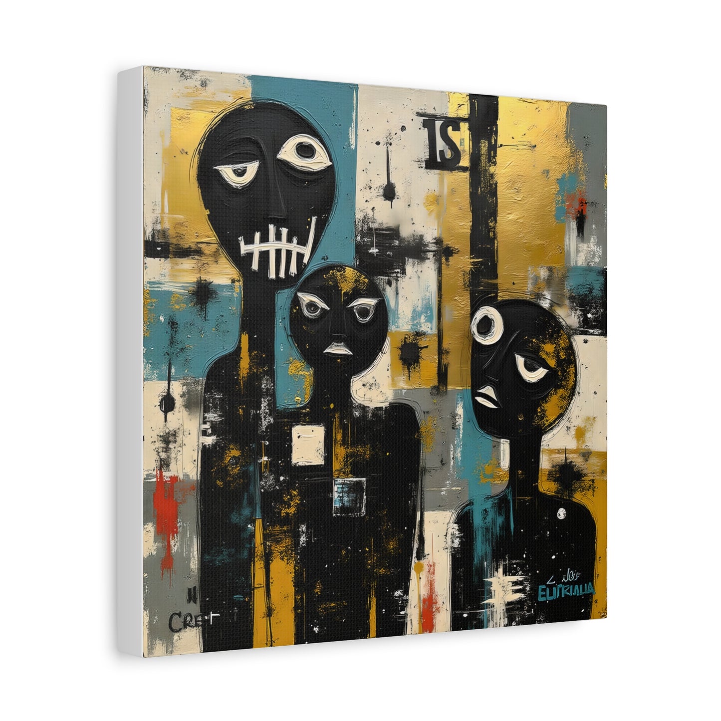Abstract Art Canvas Print, Unique Wall Decor, Modern Home Art, Black and Gold Artwork, Gift for Art Lovers, Contemporary Artwork