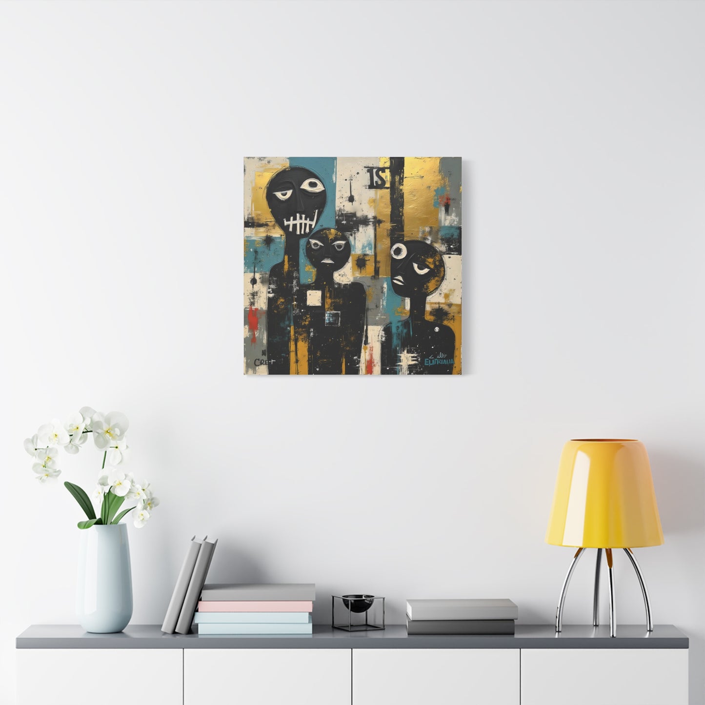 Abstract Art Canvas Print, Unique Wall Decor, Modern Home Art, Black and Gold Artwork, Gift for Art Lovers, Contemporary Artwork