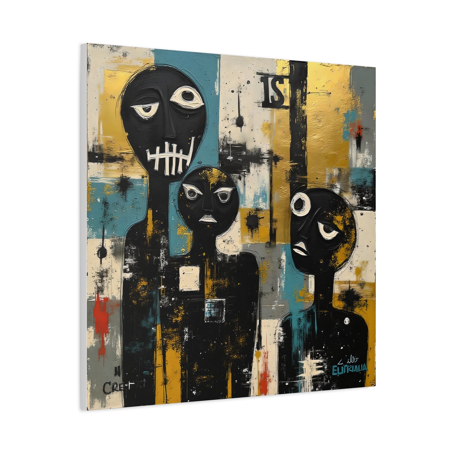 Abstract Art Canvas Print, Unique Wall Decor, Modern Home Art, Black and Gold Artwork, Gift for Art Lovers, Contemporary Artwork