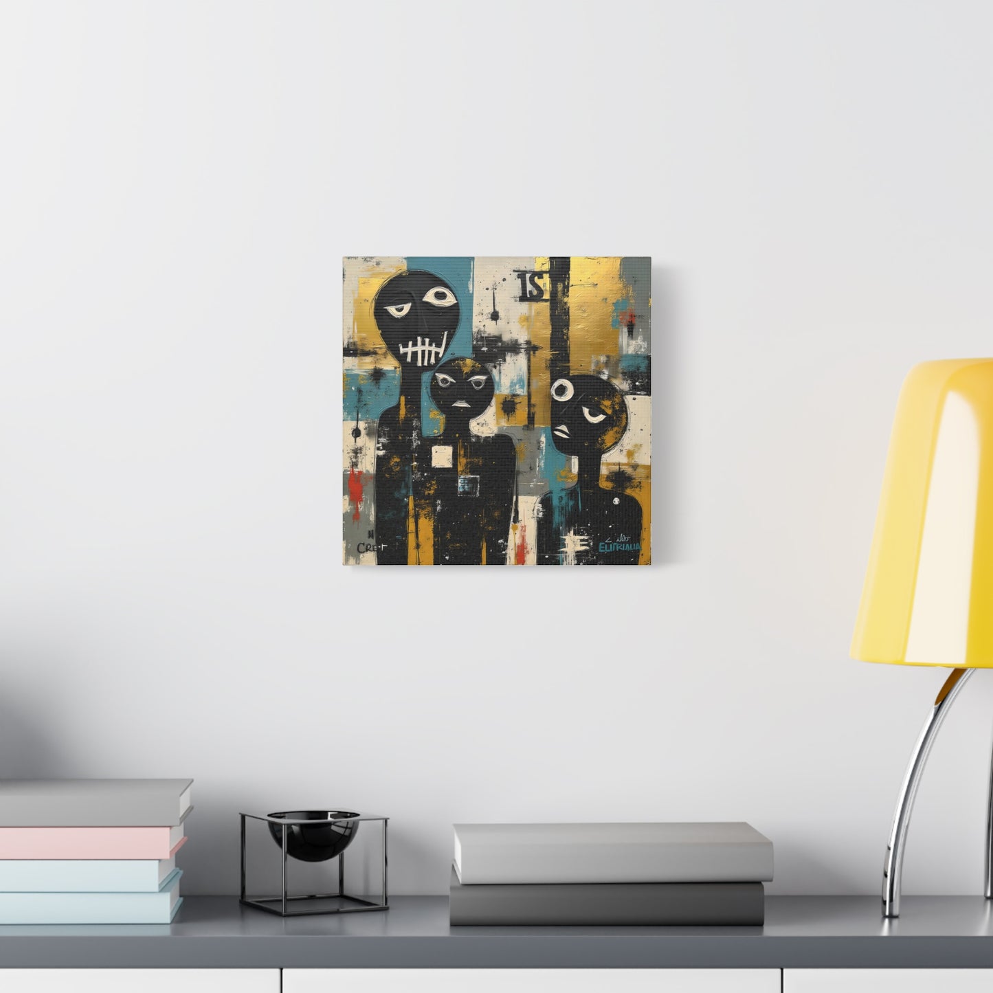 Abstract Art Canvas Print, Unique Wall Decor, Modern Home Art, Black and Gold Artwork, Gift for Art Lovers, Contemporary Artwork