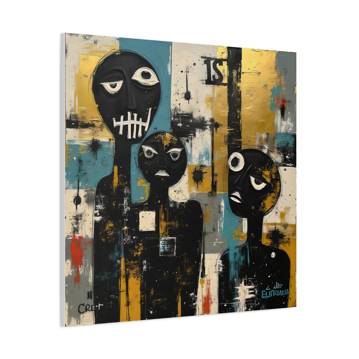 Abstract Art Canvas Print, Unique Wall Decor, Modern Home Art, Black and Gold Artwork, Gift for Art Lovers, Contemporary Artwork