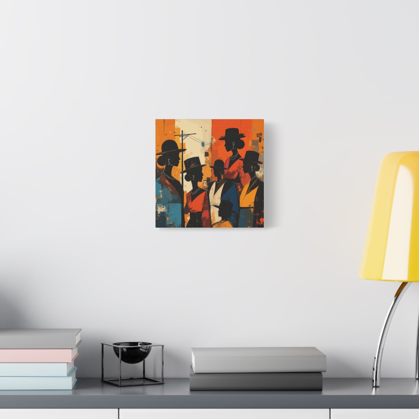 Canvas Artwork, Elegant Women in Hats After Church, Home Decor, Wall Art, Religious, Black Women, Matte Stretched Canvas Print