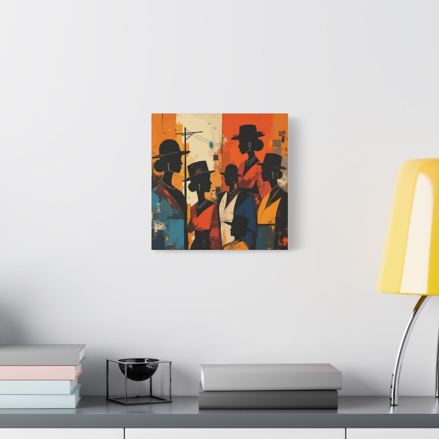 Canvas Artwork, Elegant Women in Hats After Church, Home Decor, Wall Art, Religious, Black Women, Matte Stretched Canvas Print