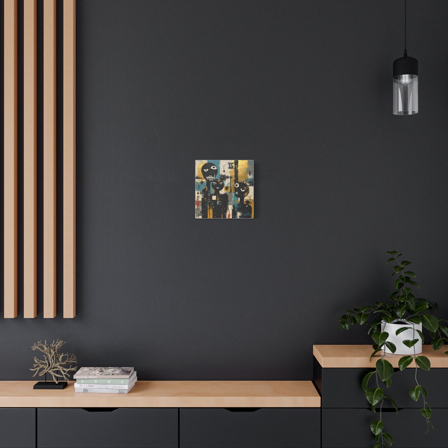 Abstract Art Canvas Print, Unique Wall Decor, Modern Home Art, Black and Gold Artwork, Gift for Art Lovers, Contemporary Artwork