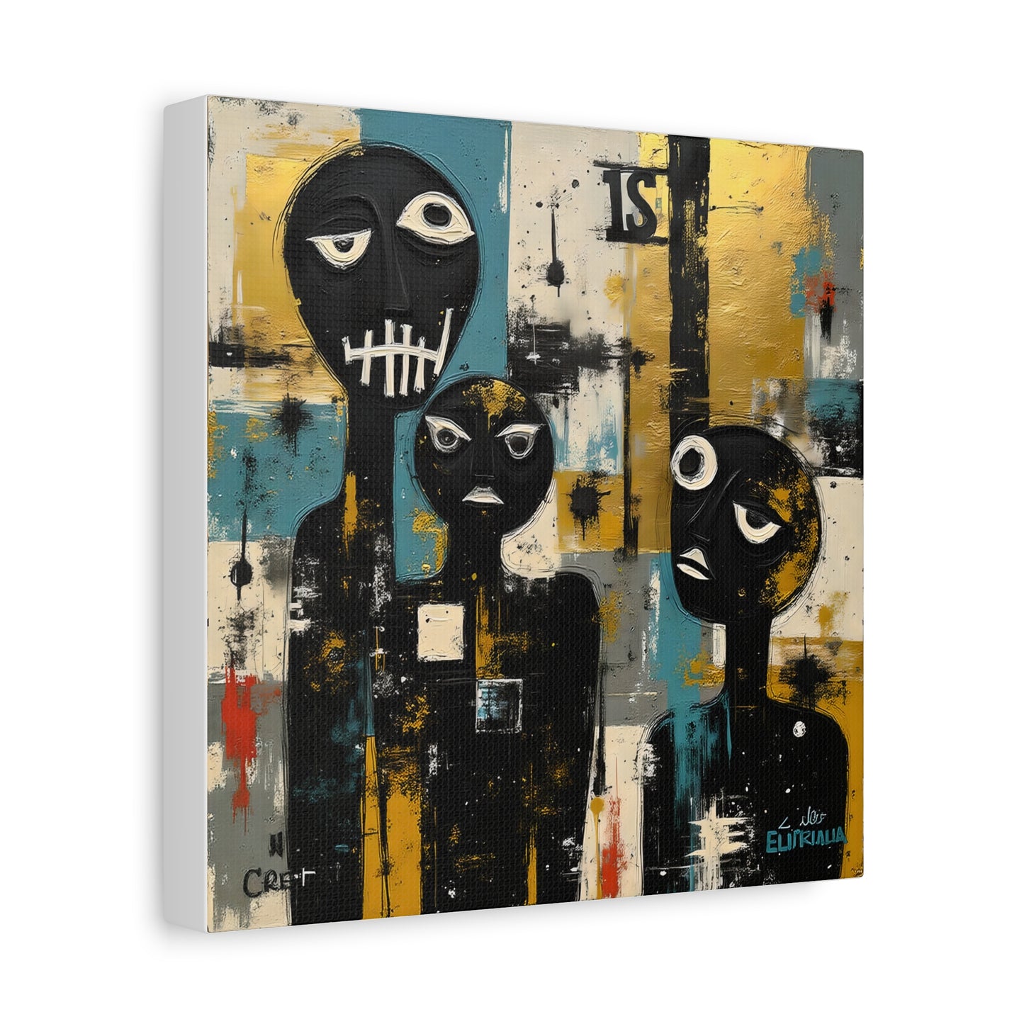 Abstract Art Canvas Print, Unique Wall Decor, Modern Home Art, Black and Gold Artwork, Gift for Art Lovers, Contemporary Artwork