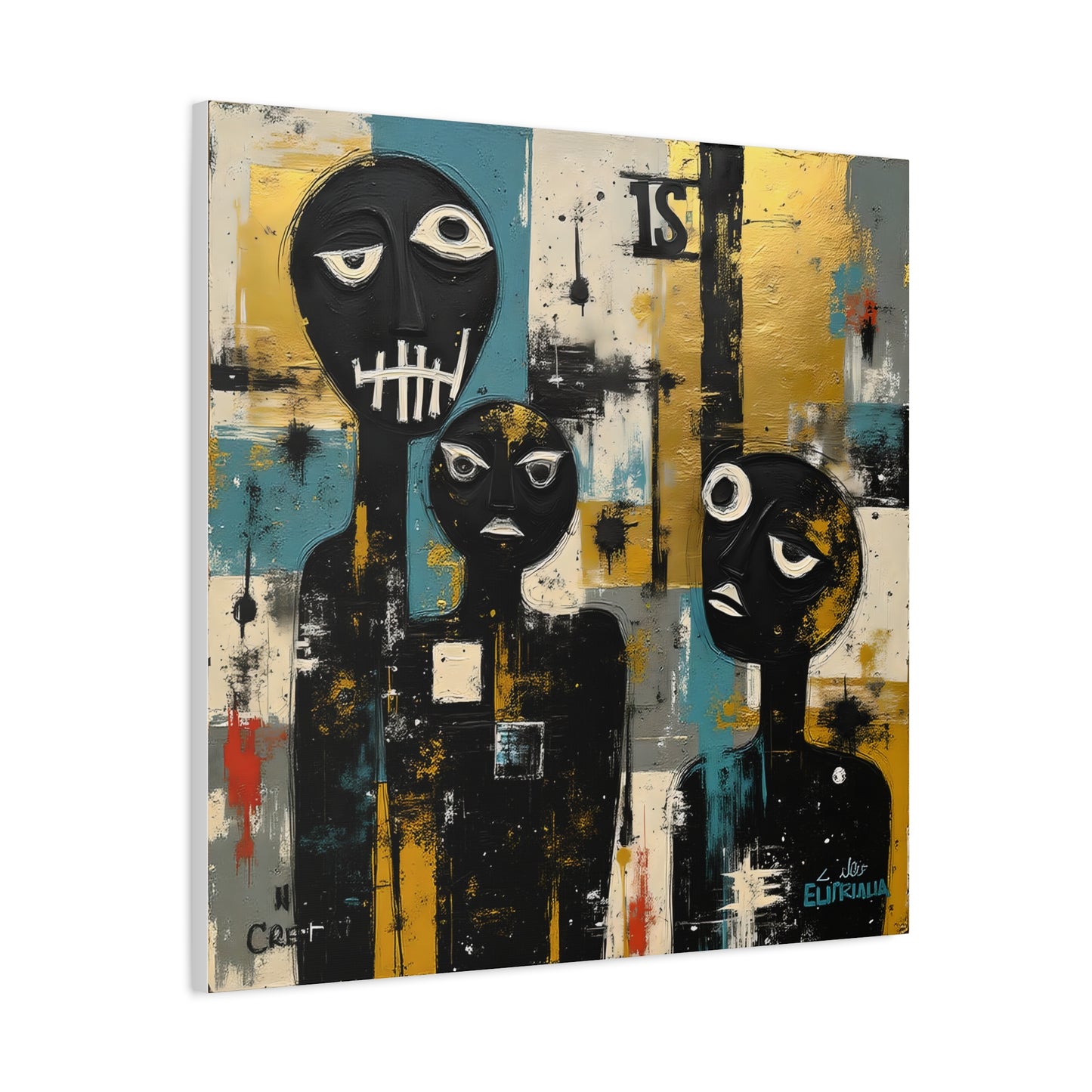 Abstract Art Canvas Print, Unique Wall Decor, Modern Home Art, Black and Gold Artwork, Gift for Art Lovers, Contemporary Artwork