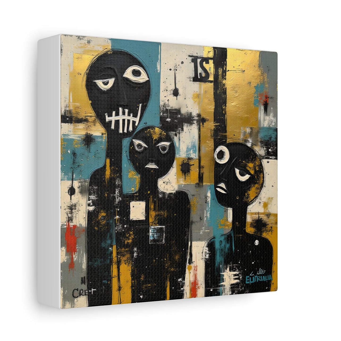 Abstract Art Canvas Print, Unique Wall Decor, Modern Home Art, Black and Gold Artwork, Gift for Art Lovers, Contemporary Artwork