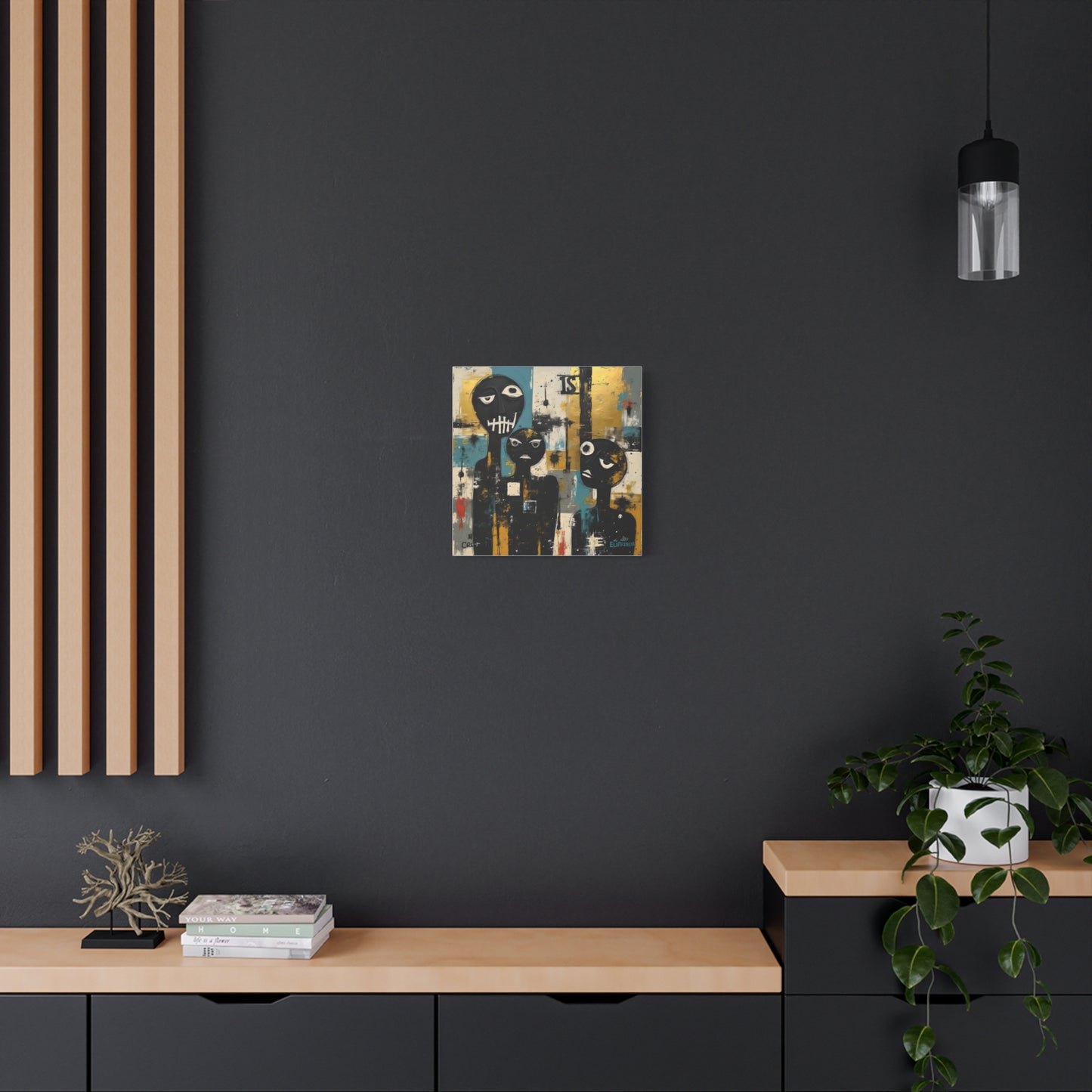 Abstract Art Canvas Print, Unique Wall Decor, Modern Home Art, Black and Gold Artwork, Gift for Art Lovers, Contemporary Artwork