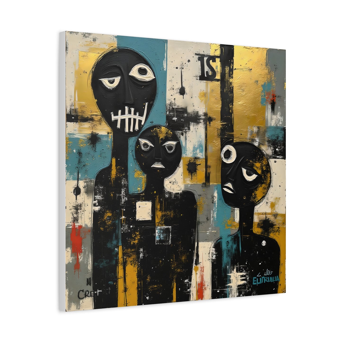 Abstract Art Canvas Print, Unique Wall Decor, Modern Home Art, Black and Gold Artwork, Gift for Art Lovers, Contemporary Artwork